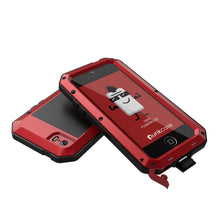 Cargar imagen en el visor de la galería, iPhone SE/5/5s Case, Punkcase® METALLIC Series RED w/ TEMPERED GLASS | Aluminum Frame (Color in image: White)