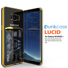 Load image into Gallery viewer, iON eee) UNKCAsSe for Galaxy S8 EDGE + New look design featuring soft clear material and card slot.