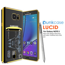 Cargar imagen en el visor de la galería, Galaxy Note 5 Case, PUNKCASE® LUCID Gold Series | Card Slot | SHIELD Screen Protector | Ultra fit (Color in image: Balck)