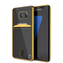 Load image into Gallery viewer, Galaxy S7 Case, PUNKCASE® LUCID Gold Series | Card Slot | SHIELD Screen Protector | Ultra fit (Color in image: Gold)