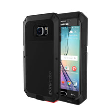 Load image into Gallery viewer, Galaxy S6 EDGE Case, PUNKcase Metallic Black Shockproof Slim Metal (Color in image: black)