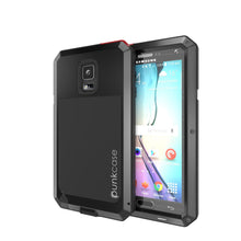 Cargar imagen en el visor de la galería, Note 4 Case, Punkcase® METALLIC Series BLACK w/ TEMPERED GLASS | Aluminum Frame (Color in image: Black)