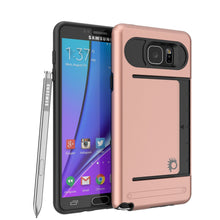 Cargar imagen en el visor de la galería, Galaxy Note 5 Case PunkCase CLUTCH Rose Gold Series Slim Armor Soft Cover Case w/ Tempered Glass (Color in image: Rose)