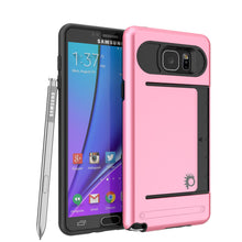 Cargar imagen en el visor de la galería, Galaxy Note 5 Case PunkCase CLUTCH Pink Series Slim Armor Soft Cover Case w/ Tempered Glass (Color in image: Pink)