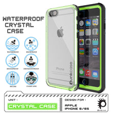 Cargar imagen en el visor de la galería, iPhone 6/6S Waterproof Case, PUNKcase CRYSTAL Light Green W/ Attached Screen Protector | Warranty (Color in image: white)