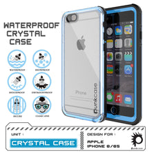 Cargar imagen en el visor de la galería, iPhone 6+/6S+ Plus Waterproof Case, PUNKcase CRYSTAL Light Blue W/ Attached Screen Protector (Color in image: white)