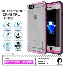 Load image into Gallery viewer, Apple iPhone 8 Waterproof Case, PUNKcase CRYSTAL Pink W/ Attached Screen Protector | Warranty (Color in image: Black)