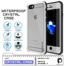Cargar imagen en el visor de la galería, Apple iPhone 8 Waterproof Case, PUNKcase CRYSTAL White W/ Attached Screen Protector | Warranty (Color in image: Black)