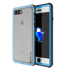 Cargar imagen en el visor de la galería, iPhone 7+ Plus Waterproof Case, PUNKcase CRYSTAL Light Blue W/ Attached Screen Protector | Warranty (Color in image: light blue)