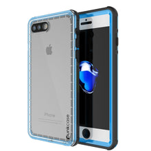 Cargar imagen en el visor de la galería, iPhone 8+ Plus Waterproof Case, PUNKcase CRYSTAL Light Blue W/ Attached Screen Protector | Warranty (Color in image: light blue)