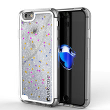 Cargar imagen en el visor de la galería, iPhone 7 Case, PunkCase LIQUID Silver Series, Protective Dual Layer Floating Glitter Cover (Color in image: silver)