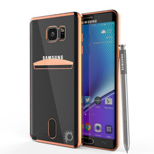 Cargar imagen en el visor de la galería, Galaxy Note 5 Case, PUNKCASE® LUCID Rose Gold Series | Card Slot | SHIELD Screen Protector (Color in image: Silver)