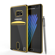Cargar imagen en el visor de la galería, Galaxy Note 7 Case, PUNKCASE® LUCID Gold Series | Card Slot | SHIELD Screen Protector | Ultra fit (Color in image: Balck)