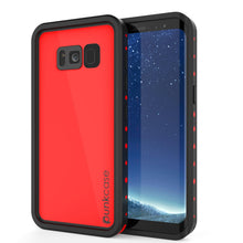Load image into Gallery viewer, Galaxy S8 Waterproof Case PunkCase StudStar Red Thin 6.6ft Underwater IP68 Shock/Snow Proof (Color in image: red)