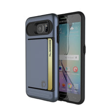 Cargar imagen en el visor de la galería, Galaxy s6 Case PunkCase CLUTCH Navy Series Slim Armor Soft Cover Case w/ Tempered Glass (Color in image: Navy)