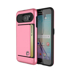 Load image into Gallery viewer, Galaxy s6 Case PunkCase CLUTCH Pink Series Slim Armor Soft Cover Case w/ Tempered Glass (Color in image: Pink)