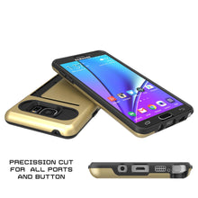 Cargar imagen en el visor de la galería, Galaxy Note 5 Case PunkCase CLUTCH Gold Series Slim Armor Soft Cover Case w/ Tempered Glass (Color in image: Grey)