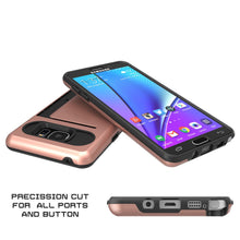Cargar imagen en el visor de la galería, Galaxy Note 5 Case PunkCase CLUTCH Rose Gold Series Slim Armor Soft Cover Case w/ Tempered Glass (Color in image: Silver)