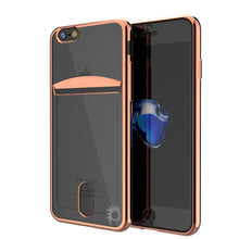Cargar imagen en el visor de la galería, iPhone 7 Case, PUNKCASE® LUCID Rose Gold Series | Card Slot | SHIELD Screen Protector | Ultra fit (Color in image: Rose Gold)
