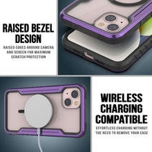 Load image into Gallery viewer, Punkcase iPhone 15 Plus Armor Stealth MAG Defense Case Protective es una cubierta militar de grado multilayer en color púrpura que protege tu teléfono.