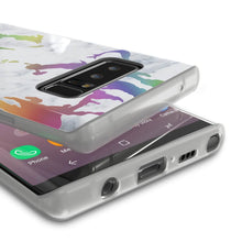 Cargar imagen en el visor de la galería, Punkcase Galaxy Note 8 Marble Case, Protective Full Body Cover W/PunkShield Screen Protector (Blanco Marmo) (Color in image: Blue Marmo)