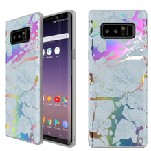 Load image into Gallery viewer, Punkcase Galaxy Note 8 Marble Case, Protective Full Body Cover W/PunkShield Screen Protector (Blue Marmo) (Color in image: Blue Marmo)