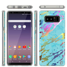 Cargar imagen en el visor de la galería, Punkcase Galaxy Note 8 Marble Case, Protective Full Body Cover W/PunkShield Screen Protector (Teal Onyx)