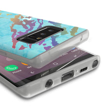 Cargar imagen en el visor de la galería, Punkcase Galaxy Note 8 Marble Case, Protective Full Body Cover W/PunkShield Screen Protector (Teal Onyx) (Color in image: Black Mirage)