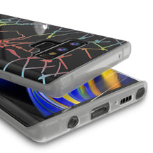 Cargar imagen en el visor de la galería, Galaxy Note 9 Full Body W/ Screen Protector Marble Case (Black Mirage) (Color in image: Blue Marmo)
