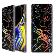 Cargar imagen en el visor de la galería, Galaxy Note 9 Full Body W/ Screen Protector Marble Case (Black Mirage) (Color in image: Black Mirage)
