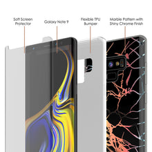 Cargar imagen en el visor de la galería, Galaxy Note 9 Full Body W/ Screen Protector Marble Case (Black Mirage) (Color in image: Blanco Marmo)