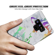 Cargar imagen en el visor de la galería, Galaxy Note 9 Full Body W/ Screen Protector Marble Case (Blanco Marmo) (Color in image: Rose Mirage)