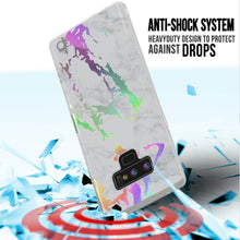 Cargar imagen en el visor de la galería, Galaxy Note 9 Full Body W/ Screen Protector Marble Case (Blanco Marmo) (Color in image: Black Mirage)