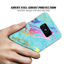 Cargar imagen en el visor de la galería, Punkcase Galaxy S8 Marble Case, Protective Full Body Cover W/PunkShield Screen Protector (Teal Onyx) (Color in image: Rose Mirage)