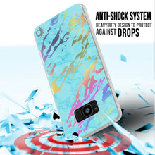 Cargar imagen en el visor de la galería, Punkcase Galaxy S8 Marble Case, Protective Full Body Cover W/PunkShield Screen Protector (Teal Onyx) (Color in image: Blue Marmo)