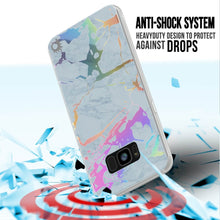 Load image into Gallery viewer, Punkcase Galaxy S8+ PLUS Marble Case, Protective Full Body Cover W/PunkShield Screen Protector (Blue Marmo) (Color in image: Black Mirage)