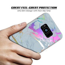 Load image into Gallery viewer, Punkcase Galaxy S8+ PLUS Marble Case, Protective Full Body Cover W/PunkShield Screen Protector (Blue Marmo) (Color in image: Blanco Marmo)