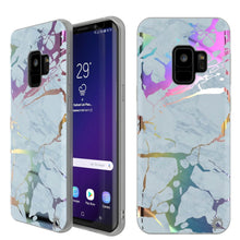 Load image into Gallery viewer, Punkcase Galaxy S9 Marble Case, Protective Full Body Cover W/PunkShield Screen Protector (Blue Marmo) (Color in image: Blue Marmo)