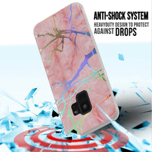 Load image into Gallery viewer, Punkcase Galaxy S9 Marble Case, Protective Full Body Cover W/PunkShield Screen Protector (Rose Mirage) (Color in image: Blanco Marmo)