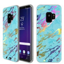 Cargar imagen en el visor de la galería, Punkcase Galaxy S9 Marble Case, Protective Full Body Cover W/PunkShield Screen Protector (Teal Onyx) (Color in image: Teal Onyx)