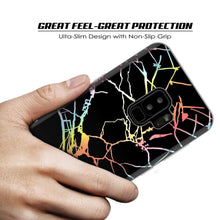 Load image into Gallery viewer, Punkcase Galaxy S9+ Marble Case, Protective Full Body Cover W/PunkShield Screen Protector (Black Mirage) (Color in image: Rose Mirage)