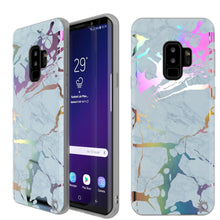 Load image into Gallery viewer, Punkcase Galaxy S9+ Marble Case, Protective Full Body Cover W/PunkShield Screen Protector (Blue Marmo) (Color in image: Blue Marmo)