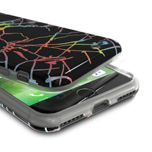 Cargar imagen en el visor de la galería, Punkcase iPhone 8 / 7 Marble Case, Protective Full Body Cover W/9H Tempered Glass Screen Protector (Black Mirage) (Color in image: Blanco Marmo)