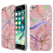 Cargar imagen en el visor de la galería, Punkcase iPhone 8 / 7 Marble Case, Protective Full Body Cover W/9H Tempered Glass Screen Protector (Rose Mirage) (Color in image: Rose Mirage)