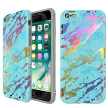 Cargar imagen en el visor de la galería, Punkcase iPhone 8 / 7 Marble Case, Protective Full Body Cover W/9H Tempered Glass Screen Protector (Teal Onyx) (Color in image: Teal Onyx)
