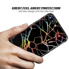 Cargar imagen en el visor de la galería, Punkcase iPhone 8+ / 7+ Plus Marble Case, Protective Full Body Cover W/9H Tempered Glass Screen Protector (Black Mirage) (Color in image: Rose Mirage)