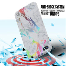 Cargar imagen en el visor de la galería, Punkcase iPhone 8+ / 7+ Plus Marble Case, Protective Full Body Cover W/9H Tempered Glass Screen Protector (Blanco Marmo) (Color in image: Rose Mirage)