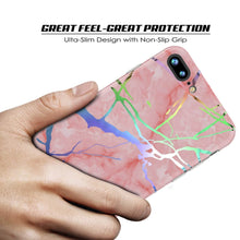Cargar imagen en el visor de la galería, Punkcase iPhone 8+ / 7+ Plus Marble Case, Protective Full Body Cover W/9H Tempered Glass Screen Protector (Rose Mirage) (Color in image: Blue Marmo)
