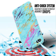 Cargar imagen en el visor de la galería, Punkcase iPhone 8+ / 7+ Plus Marble Case, Protective Full Body Cover W/9H Tempered Glass Screen Protector (Teal Onyx) (Color in image: Blue Marmo)