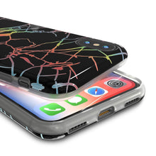 Cargar imagen en el visor de la galería, Punkcase iPhone X Marble Case, Protective Full Body Cover W/9H Tempered Glass Screen Protector (Black Mirage) (Color in image: Blanco Marmo)
